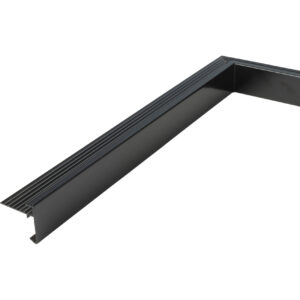 Aluminium binnenhoek zwart RAL 9005 hoogte 45mm