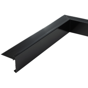 Aluminium binnenhoek zwart RAL 9005 hoogte 60mm