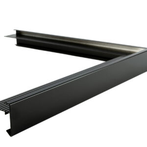 Aluminium binnenhoek antraciet RAL 7024 hoogte 45mm