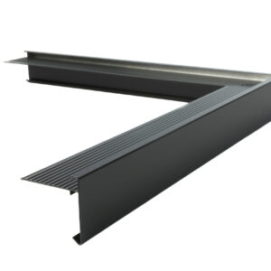 Aluminium buitenhoek zwart RAL 9005 hoogte 60mm
