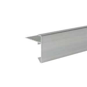 Aluminium daktrim aluminiumkleur hoogte 45mm - lengte 2,50 meter