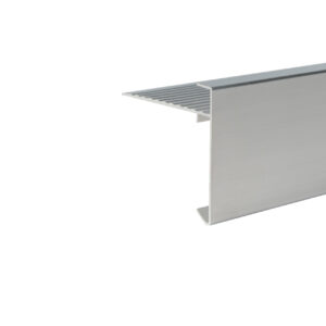 Aluminium daktrim aluminiumkleur hoogte 60mm - lengte 2,50 meter
