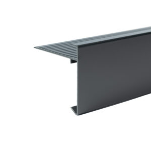 Aluminium daktrim antractiet RAL 7024 hoogte 60mm - lengte 2,50 meter